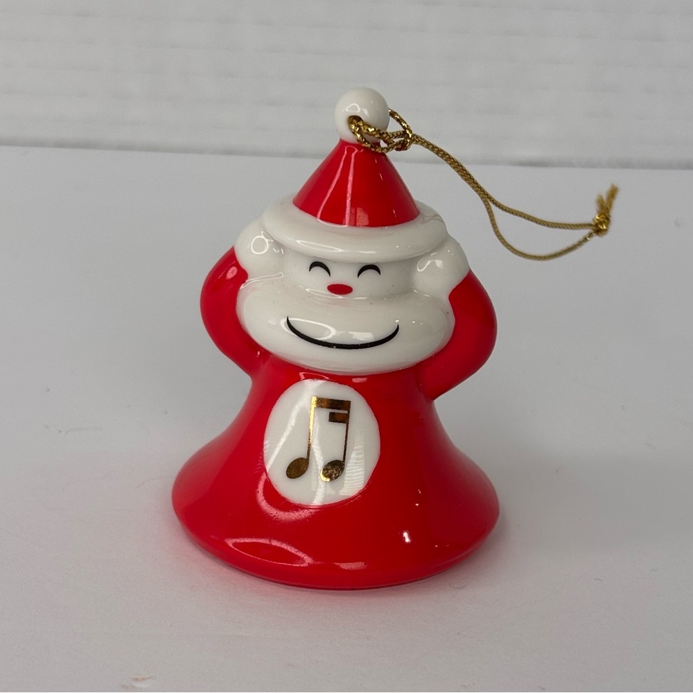A Di Alessi Christmas "TINGLE BELL" Porcelain Santa Ornament 2010 Collection